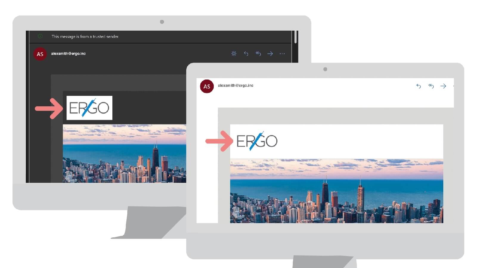 Use transparent images for logos